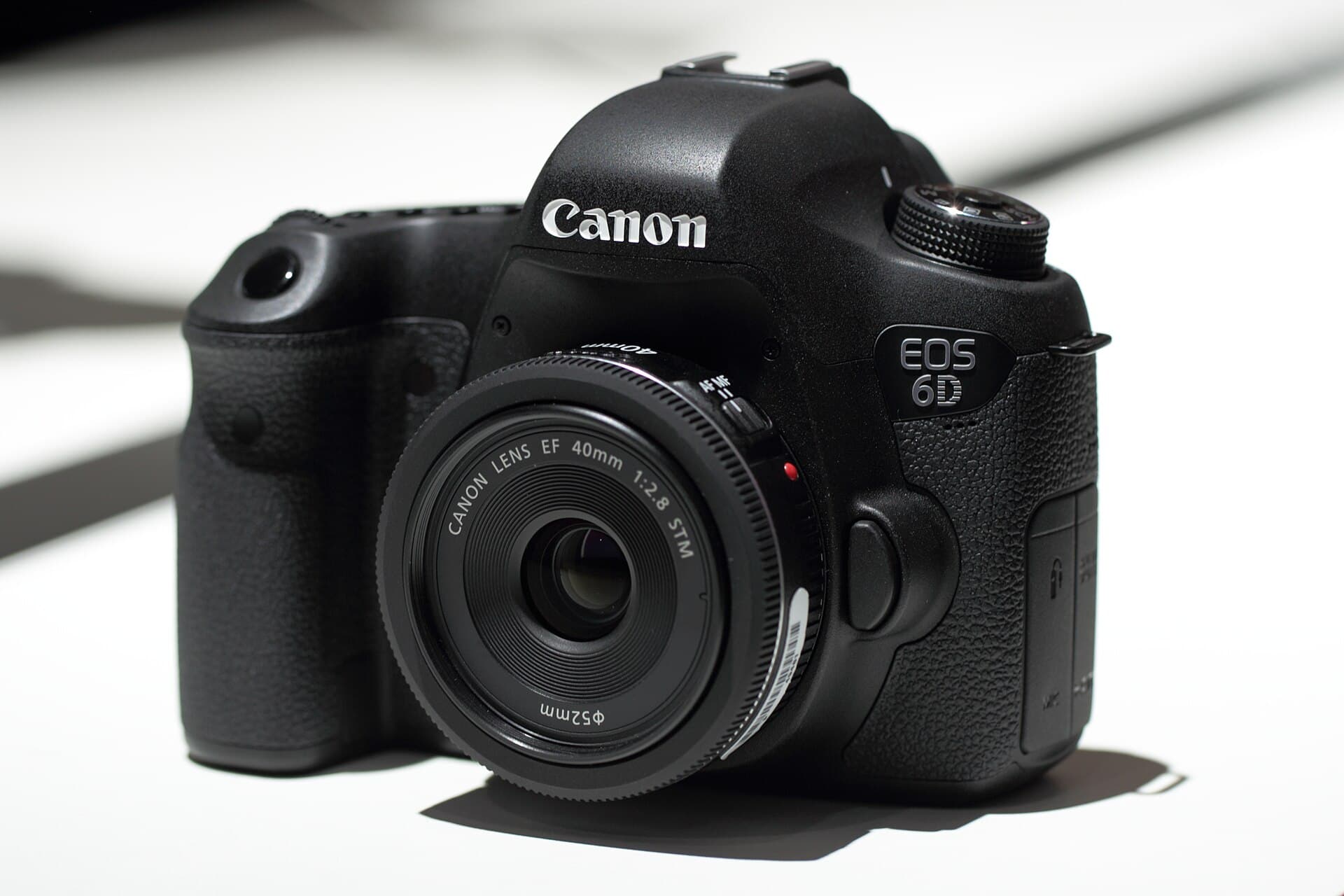 Canon EOS 6D full-frame DSLR camera body, front view