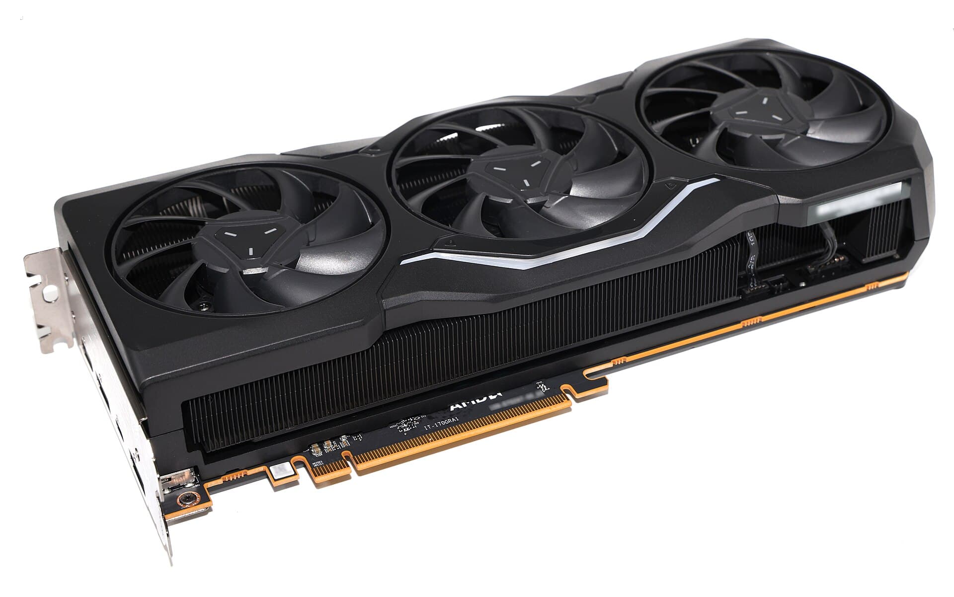 Sapphire-branded AMD Radeon RX 7900 XTX graphics card, a triple-fan card shown at an angle