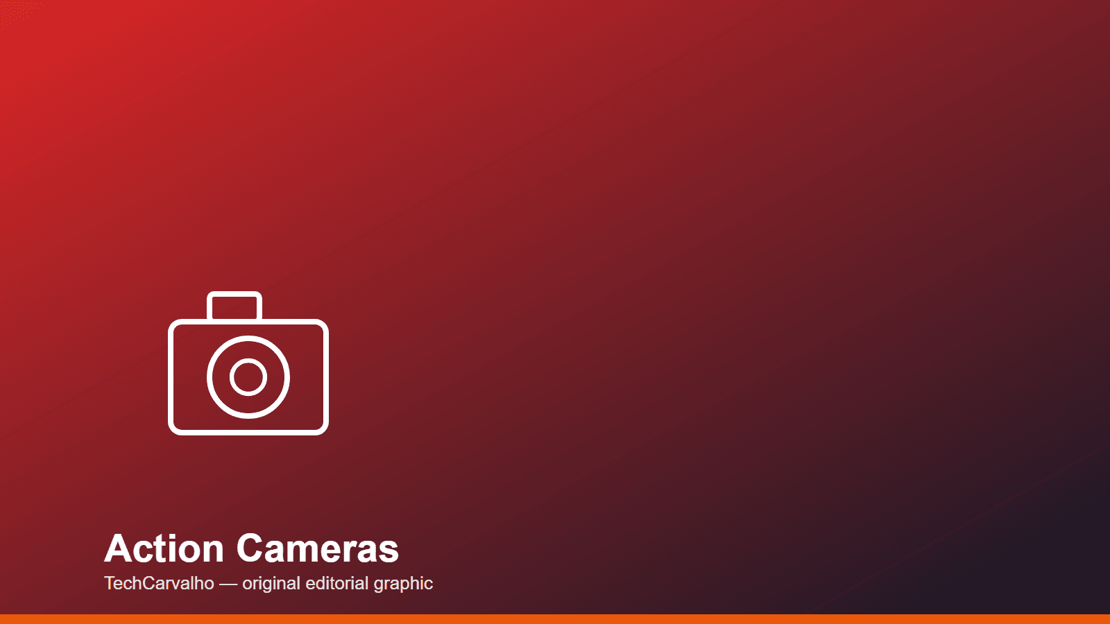 TechCarvalho original editorial graphic for the action cameras category