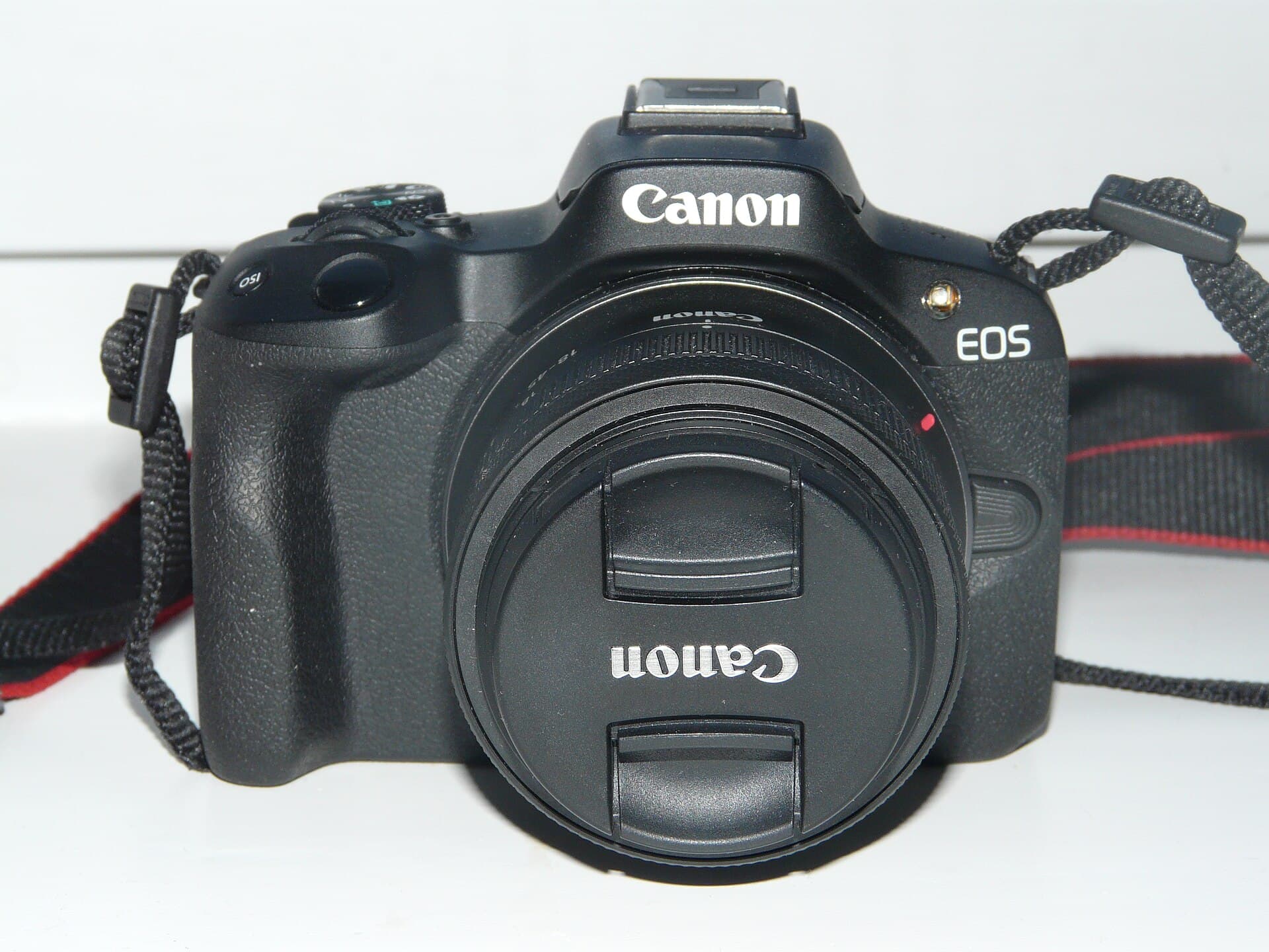 Canon EOS R50 APS-C mirrorless camera body, front view
